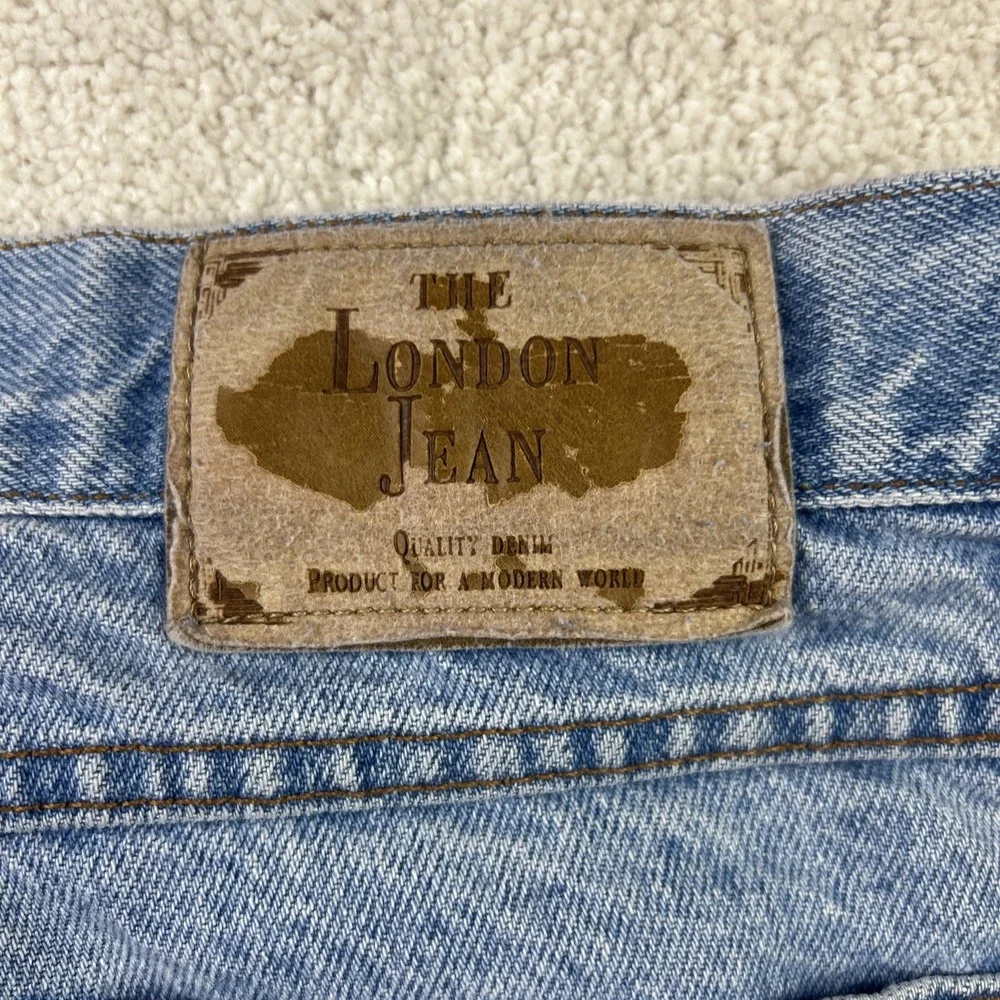 The London Jean Shorts Moda International Cut Offs High Waist Size 8 USA Vtg 80'